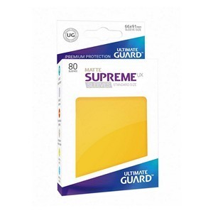 80 Ultimate Guard Supreme UX Matte Sleeves (Yellow)