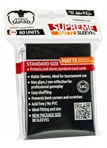 80 Ultimate Guard Supreme Matte Sleeves (Black)