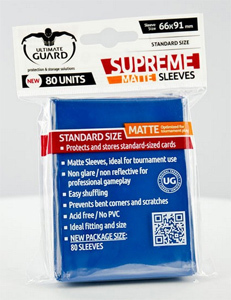 80 Ultimate Guard Supreme Matte Sleeves (Blue)