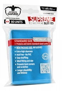 80 Ultimate Guard Supreme Metallic Sleeves (Blue)
