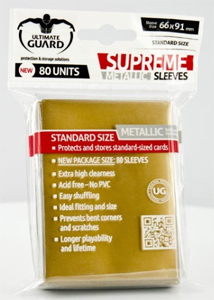 80 Ultimate Guard Supreme Metallic Sleeves (Gold)