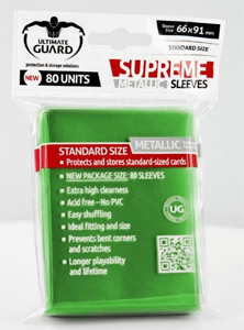 80 Ultimate Guard Supreme Metallic Sleeves (Green)