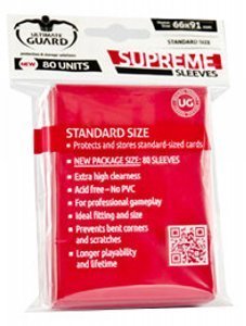 80 Ultimate Guard Supreme Sleeves (Red)