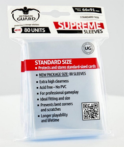 80 Ultimate Guard Supreme Sleeves (clear)
