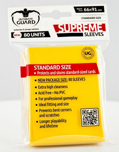 80 Ultimate Guard Supreme Sleeves (Yellow)