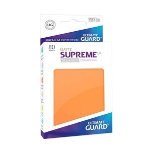 80 Ultimate Guard Supreme UX Matte Sleeves (Orange)