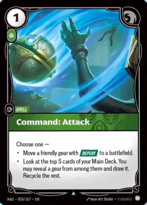Command: Attack Card Front