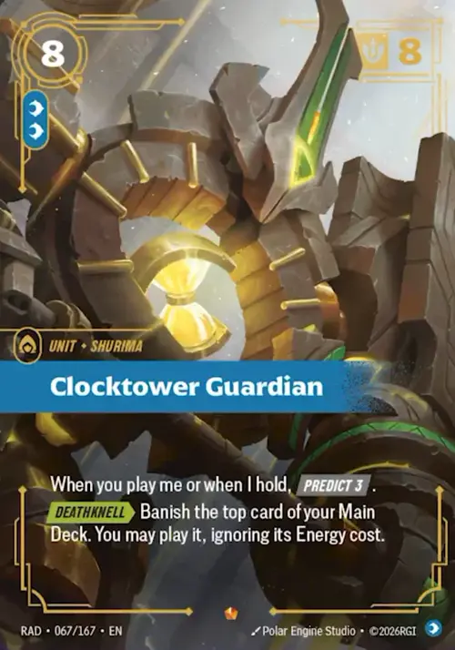 Clocktower Guardian Card Front