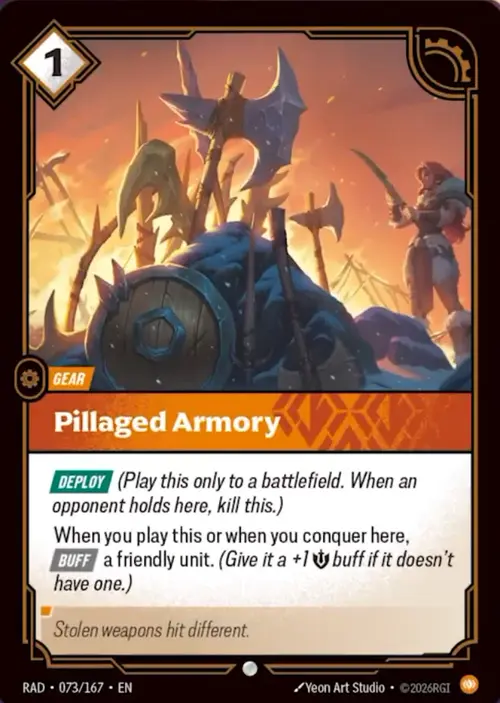 Pillaged Armory Card Front