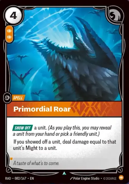 Primordial Roar Card Front