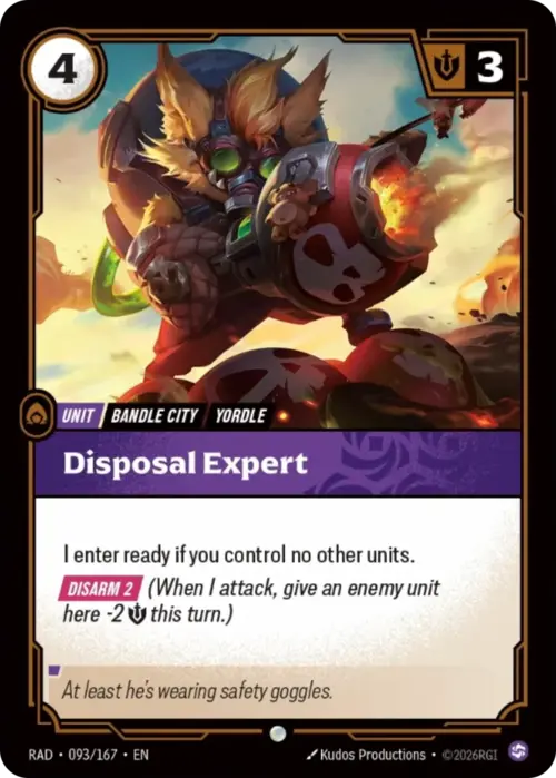 Disposal Expert Card Front