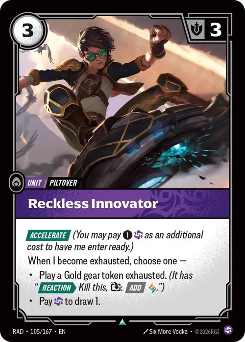 Reckless Innovator Card Front