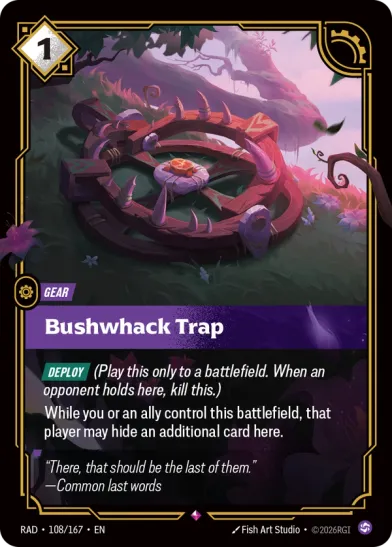 Bushwhack Trap Card Front
