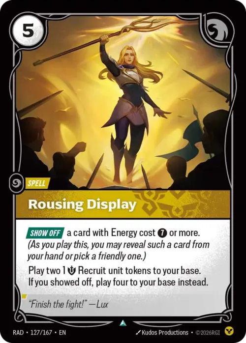 Rousing Display Card Front