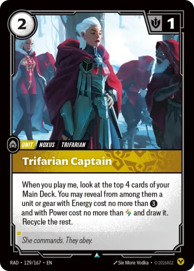 Trifarian Captain Card Front