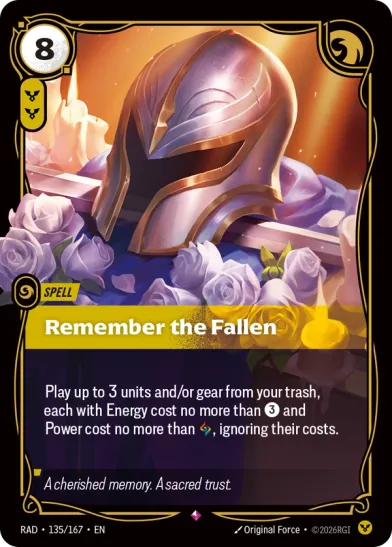 Remember the Fallen Card Front