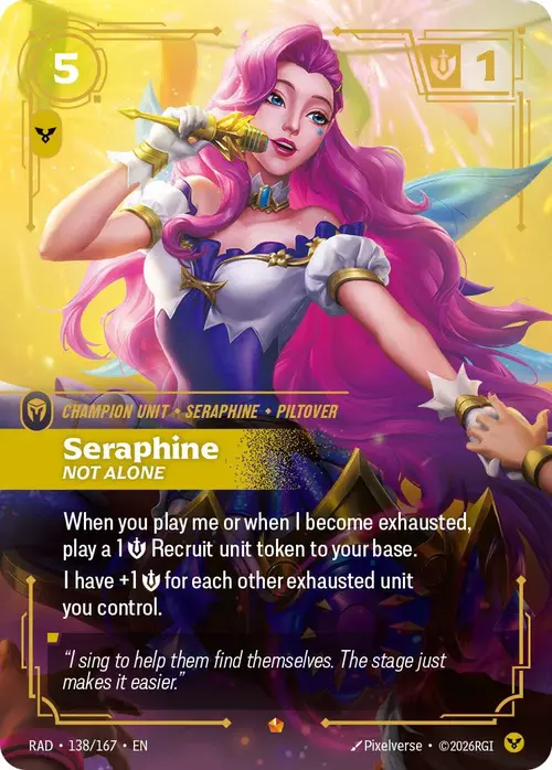Seraphine, Not Alone Card Front