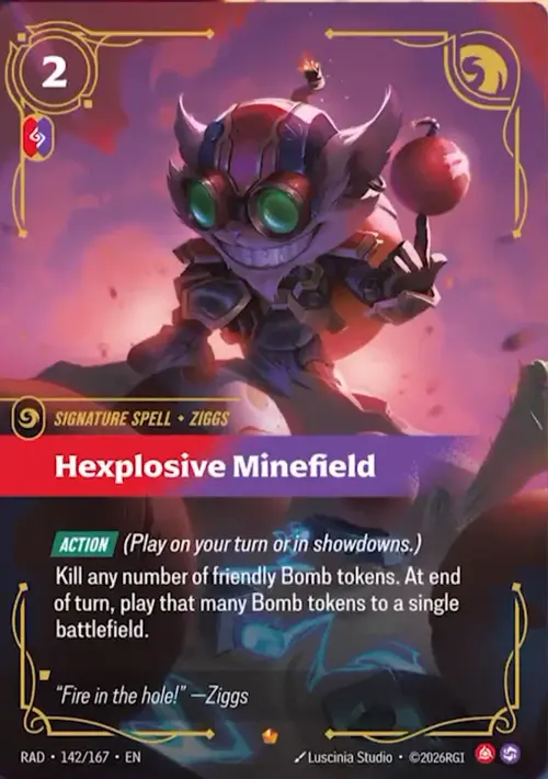 Hexplosive Minefield Card Front