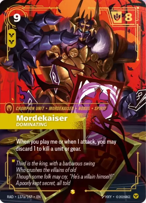 Mordekaiser - Dominating Card Front