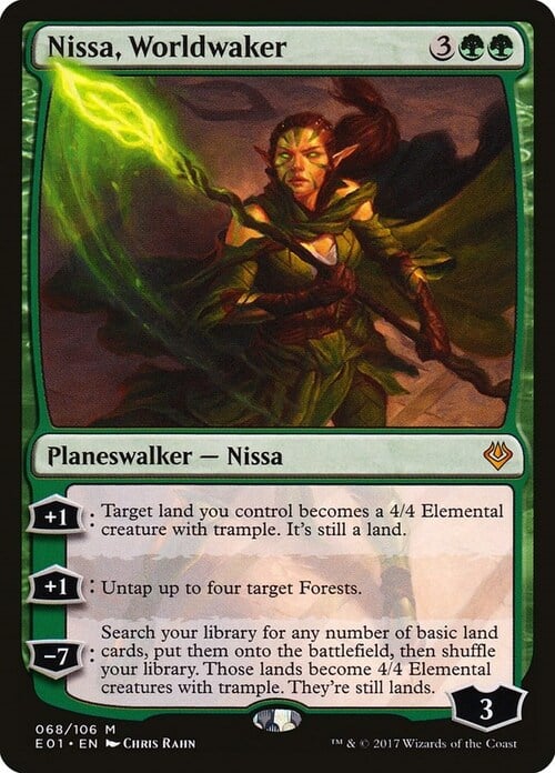 Nissa, Worldwaker Card Front