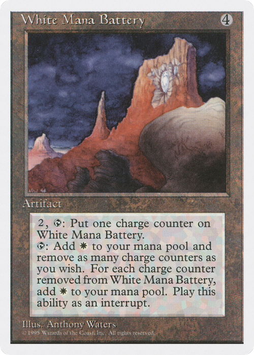 White Mana Battery Card Front