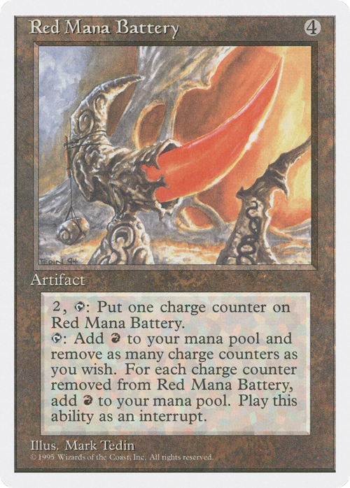 Red Mana Battery Card Front