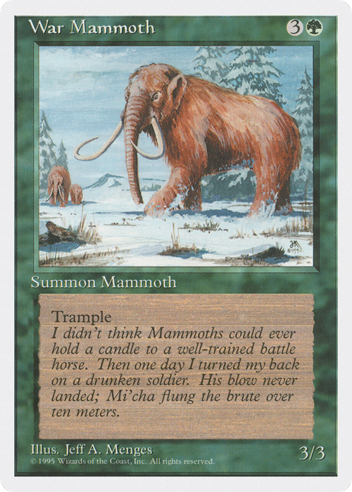 War Mammoth Card Front