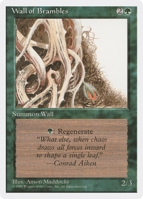 Wall of Brambles Card Front