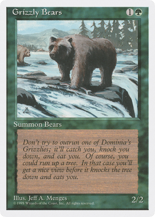 Orso Grizzly Card Front