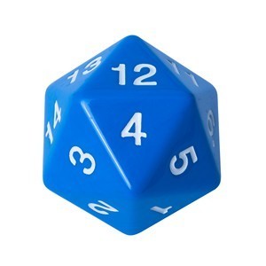 Blackfire Countdown D20 Die (Blue)