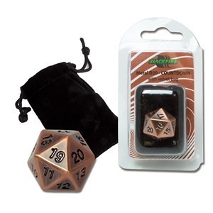 Blackfire Spindown D20 Die (Antique Copper)