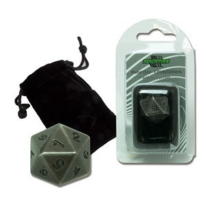 Blackfire Spindown D20 Die (Antique Silver)