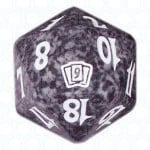 Black Ninth Edition D20 Die