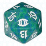 Green Future Sight D20 Die