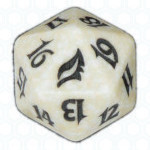 White Lorwyn D20 Die