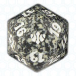 Black Conflux D20 Die