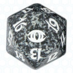 Black Future Sight D20 Die