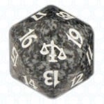 Black Judgment D20 Die