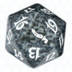 Black Mirrodin D20 Die