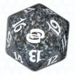 Black Planar Chaos D20 Die