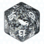 Black Shadowmoor D20 Die
