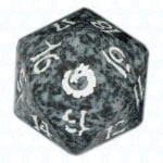 Black Torment D20 Die