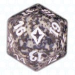 Black Worldwake D20 Die