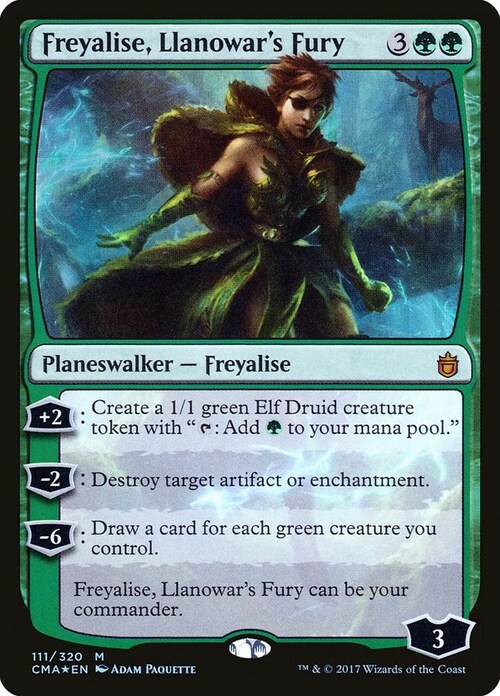 Freyalise, Llanowar's Fury Card Front