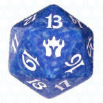 Blue Fifth Dawn D20 Die