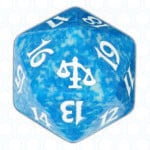 Blue Judgment D20 Die