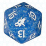 Blue Scourge D20 Die