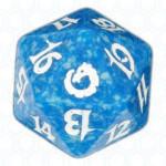 Blue Torment D20 Die