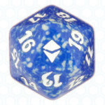 Blue Zendikar D20 Die