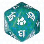 Green Morningtide D20 Die
